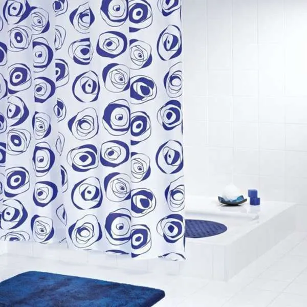 Andy Blue tekstilna zavesa za kupatilo 