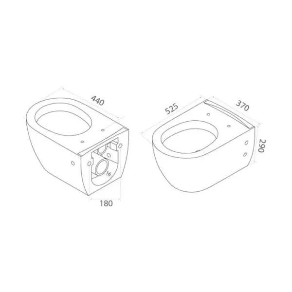 City rimless WC šolja sa bide funkcijom 