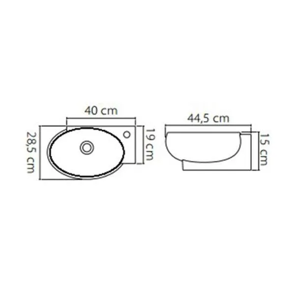 Mini lavabo 28cm 1300U 