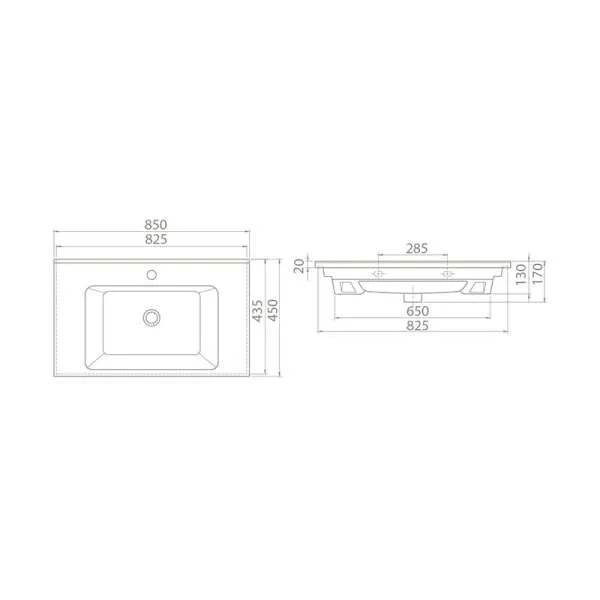 Arte lavabo 85cm 67500U 