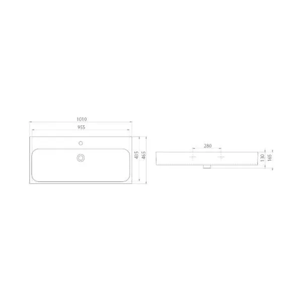 Pinto lavabo 100cm 80300U 