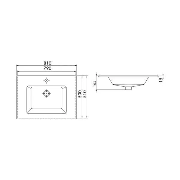 Ibiza lavabo 81cm 50300U 