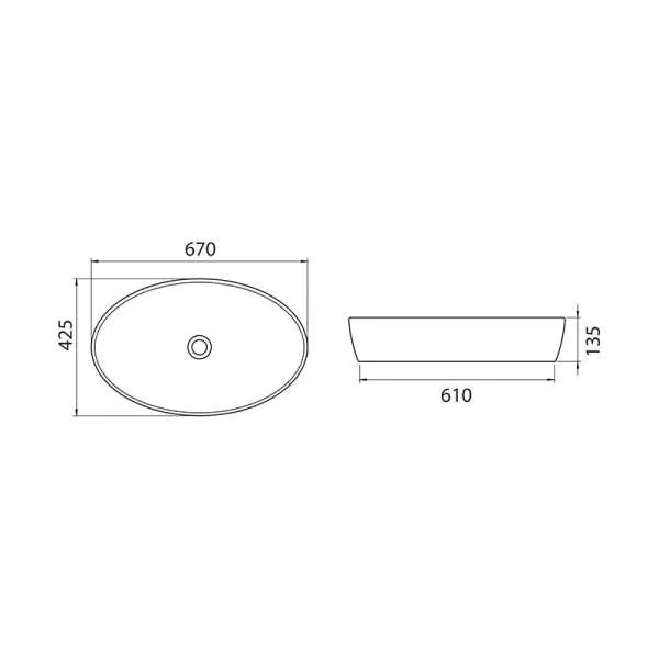 One lavabo 76200 67cm 