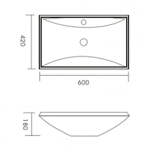 Keramički lavabo WB3910 60cm 