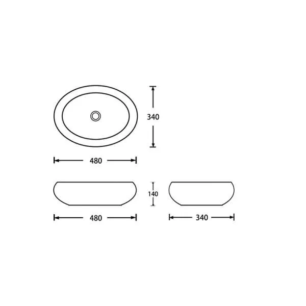 Santa Fe Grey nadgradni lavabo 