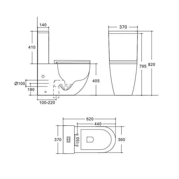 Leon univerzalni monoblok crni set 