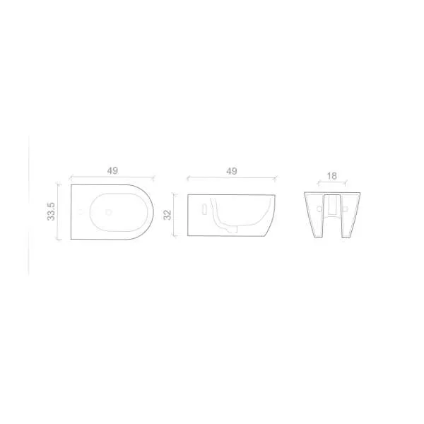 Lil mat crni konzolni bide 