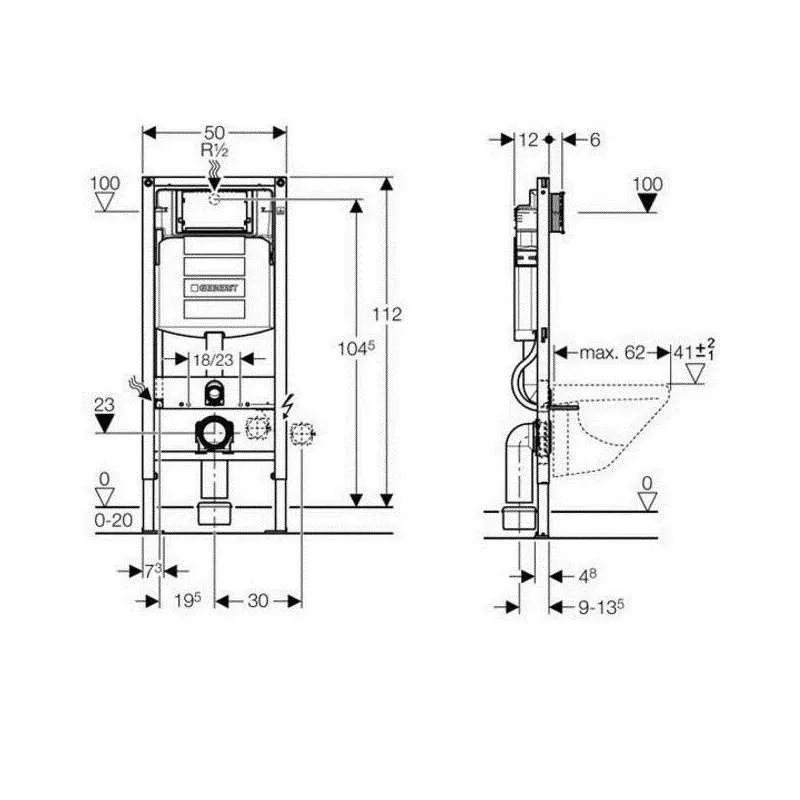 Geberit Kombifix Sigma ugradni vodokotlić set 110.366.00.5 