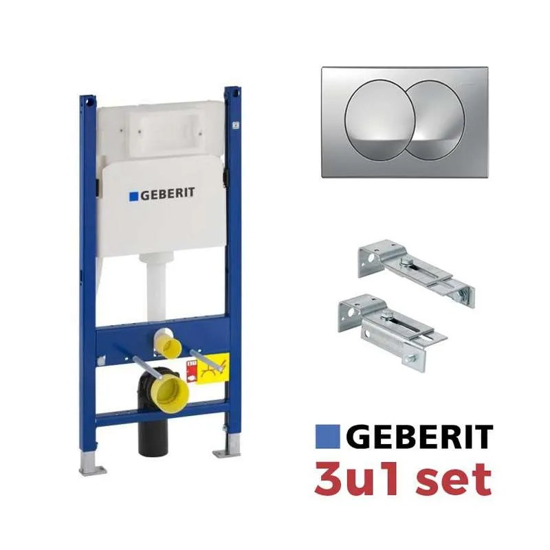 Geberit Duofix Delta 20 Basic set hrom sjajna tipka 