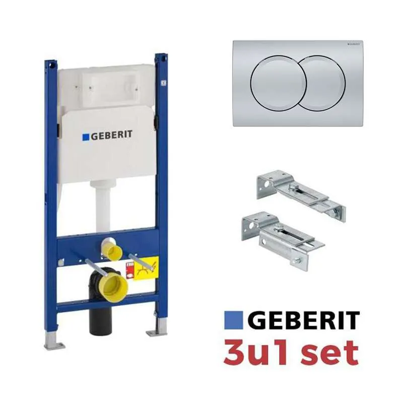 Geberit Duofix Delta 01 Basic set hrom mat tipka 