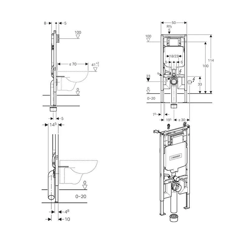 Geberit Duofix Sigma ugradni vodokotlić 111.796.00.1 