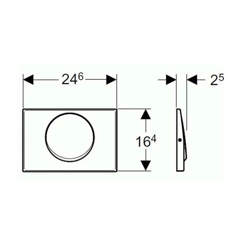 Geberit tipka Delta 15 inox četkani 