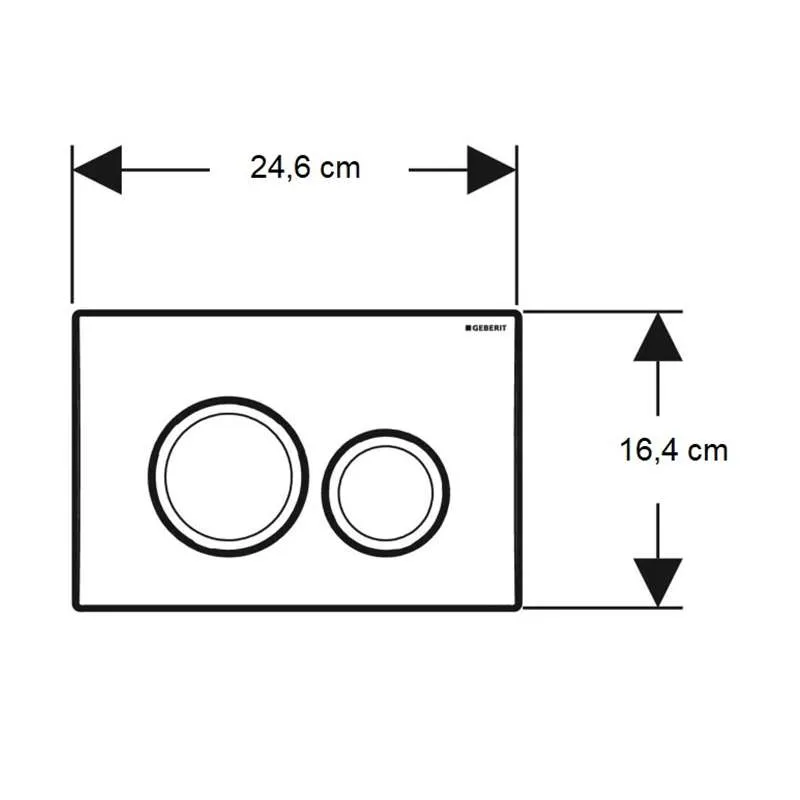 Geberit tipka Delta 20 mat hrom 