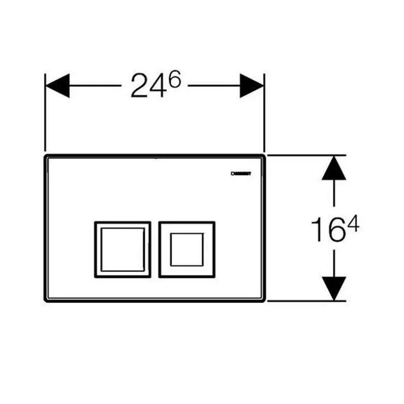 Geberit tipka Delta 50 mat hrom 