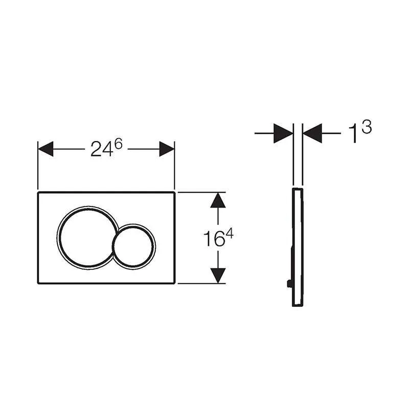 Geberit tipka Sigma 01 mesing 