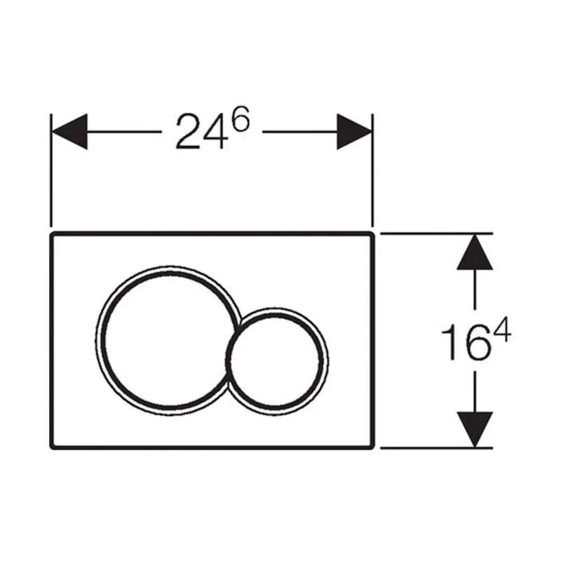 Geberit tipka Sigma 01 crna RAL 9005 