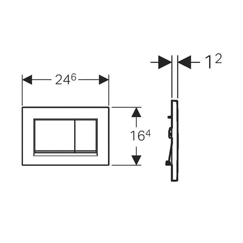 Geberit tipka Sigma 30 crna mat 