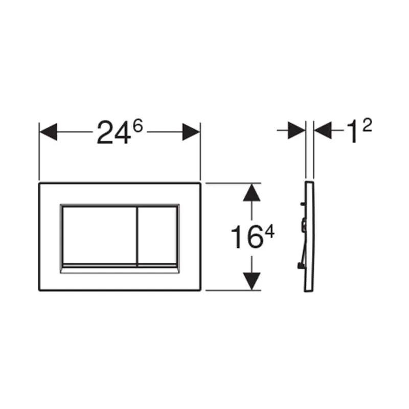 Geberit tipka Sigma 30 2K crna mat 