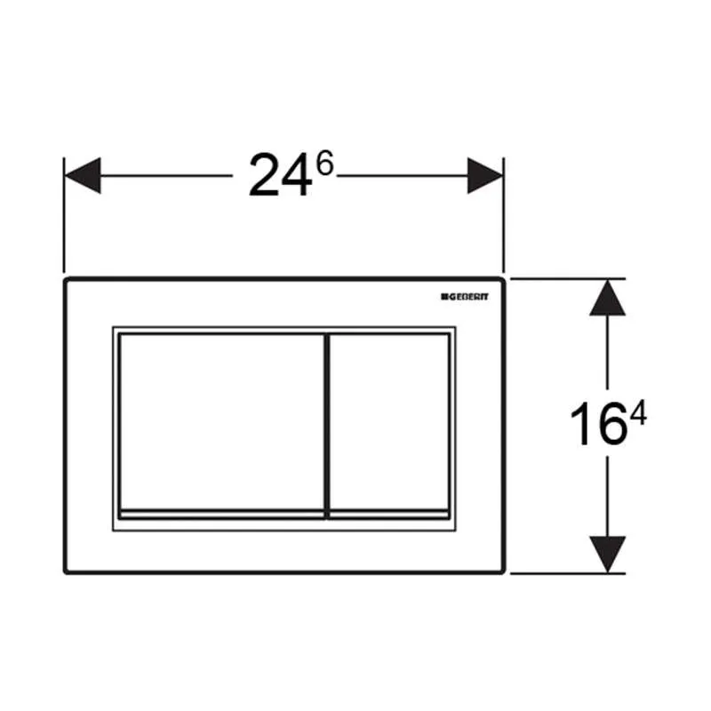 Geberit tipka Sigma 30 bela mat hrom 