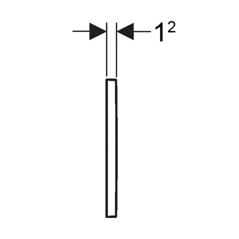 Geberit tipka Sigma 30 bela mat hrom 