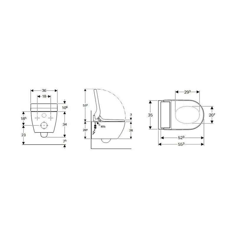 Geberit Tuma Comfort smart WC šolja 