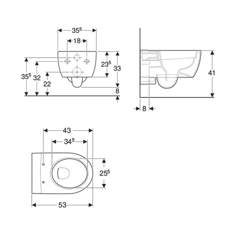 iCon konzolna WC šolja rimfree 