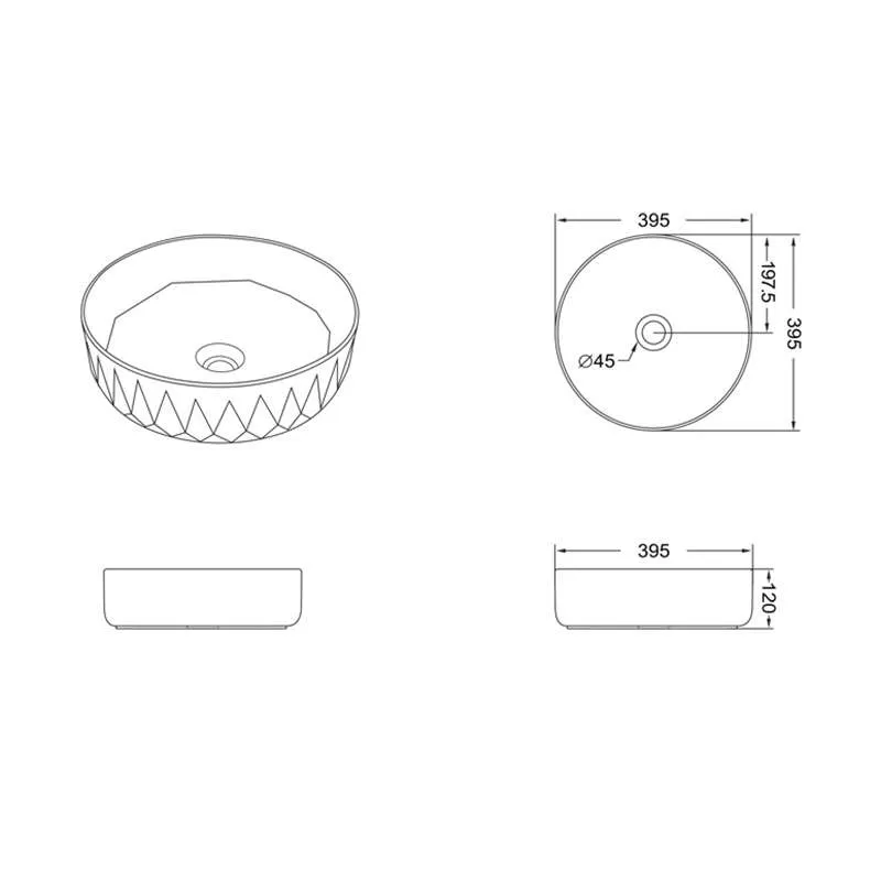 SOB/S 01 nadgradni lavabo R39.5cm 