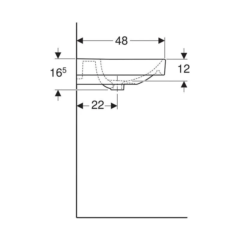 Smyle Square umivaonik 60cm 