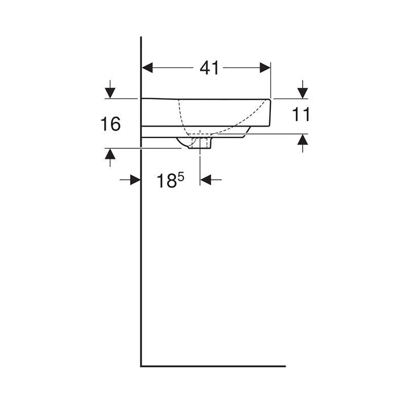 Smyle Square umivaonik 50cm 