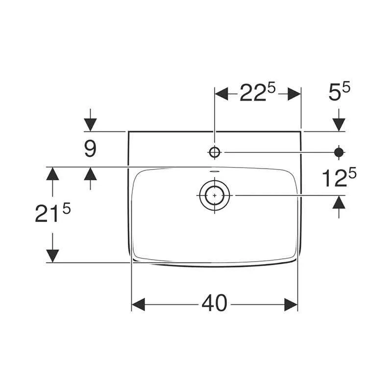 Selnova Square lavabo 45cm 