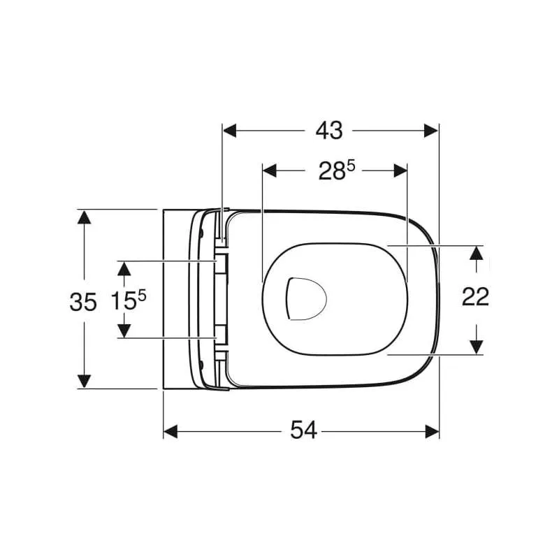 Smyle Square WC šolja set 