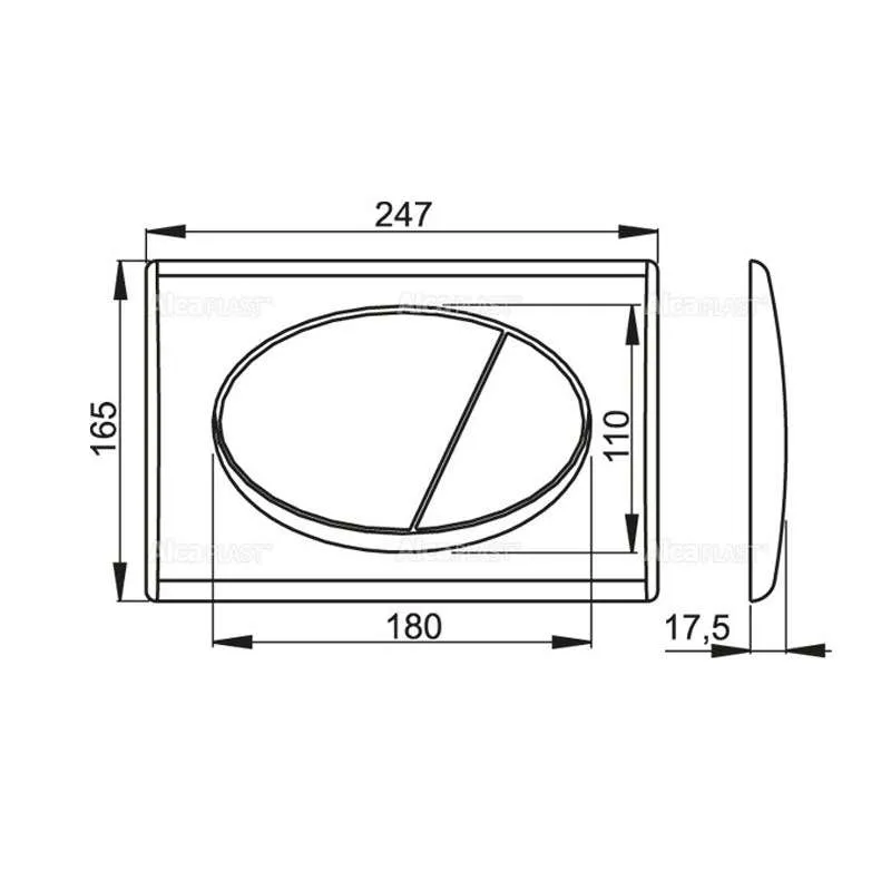 Alcaplast tipka M070 bela 