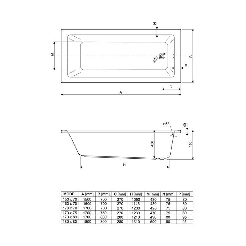 Como kada 150x70cm set 