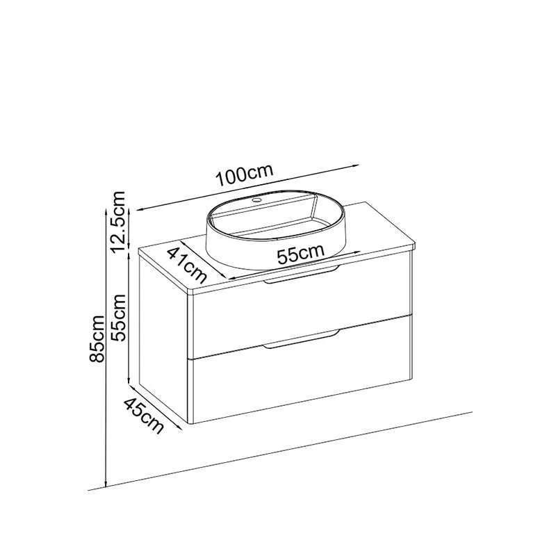Belen ormarić za lavabo White Solid 100cm 