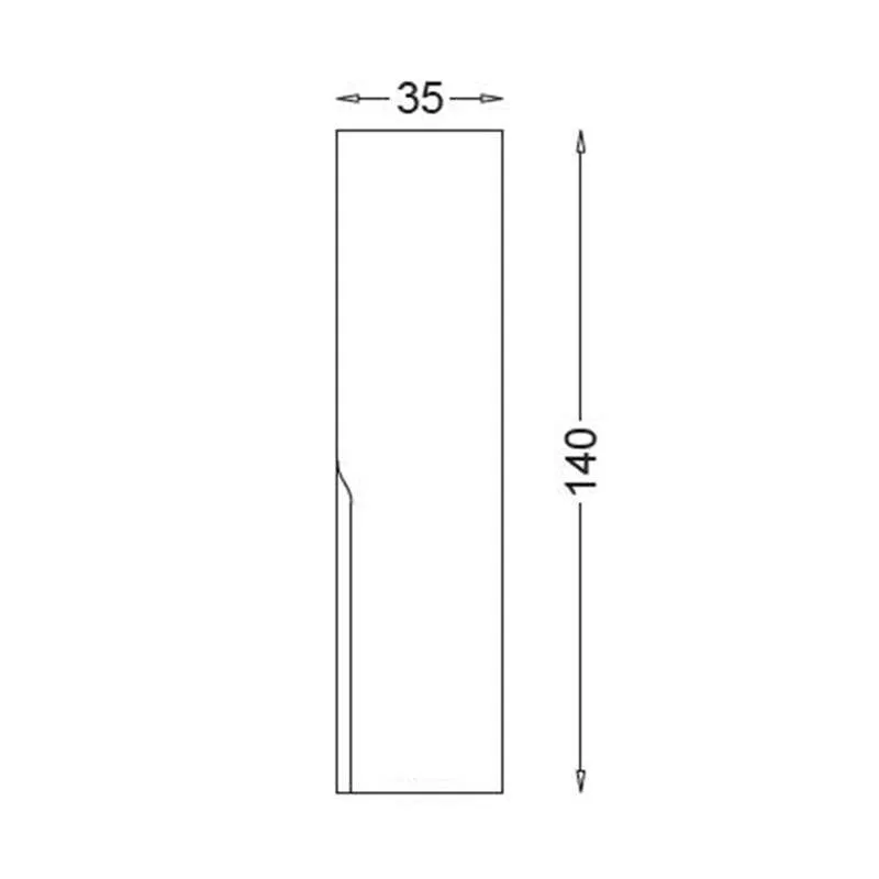 Rigo vertikala za kupatilo siva 35cm 