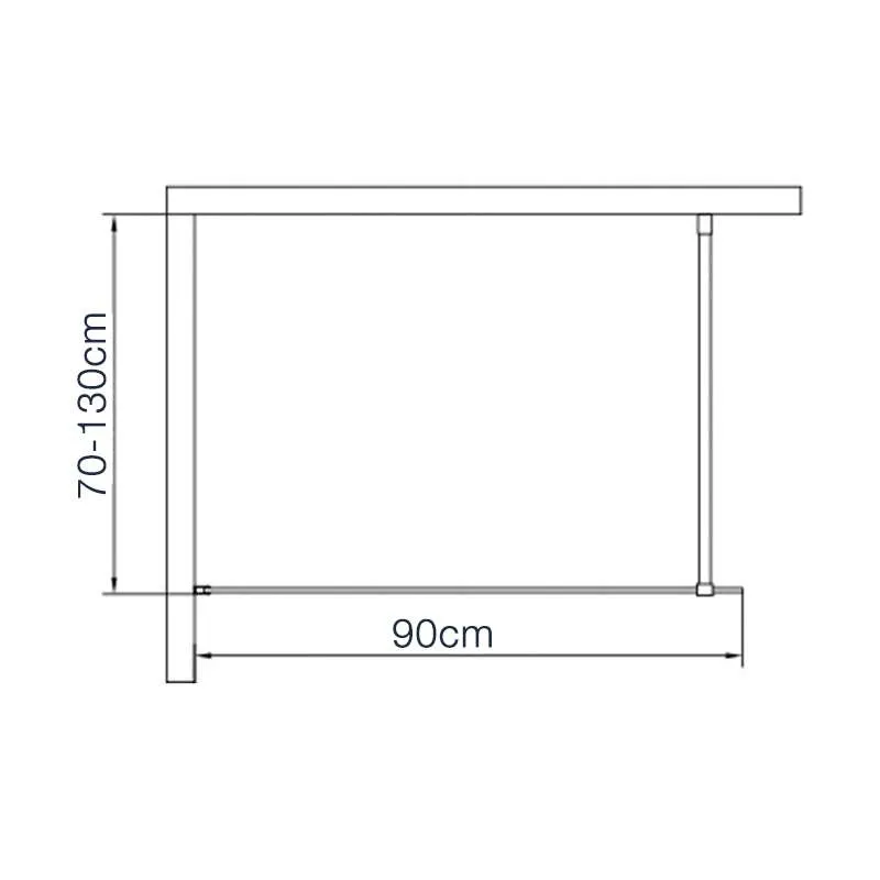 Gold tuš stena 90cm 