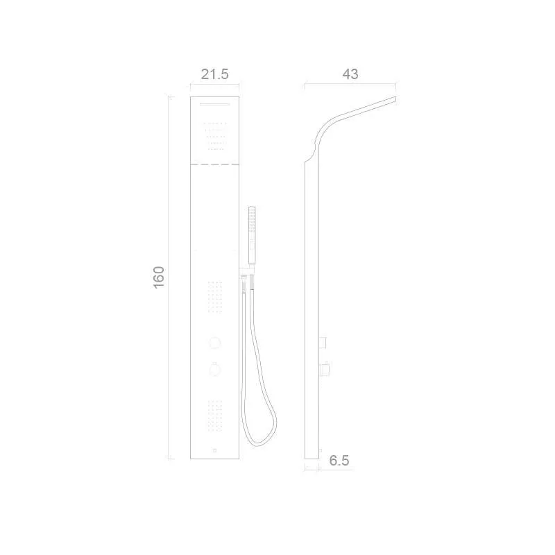 Black hidromasažni stub 