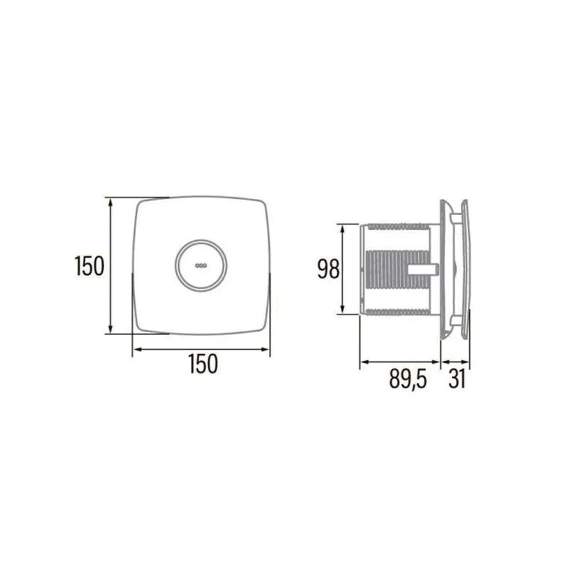 Ventilator za kupatilo X-Mart 10 beli 