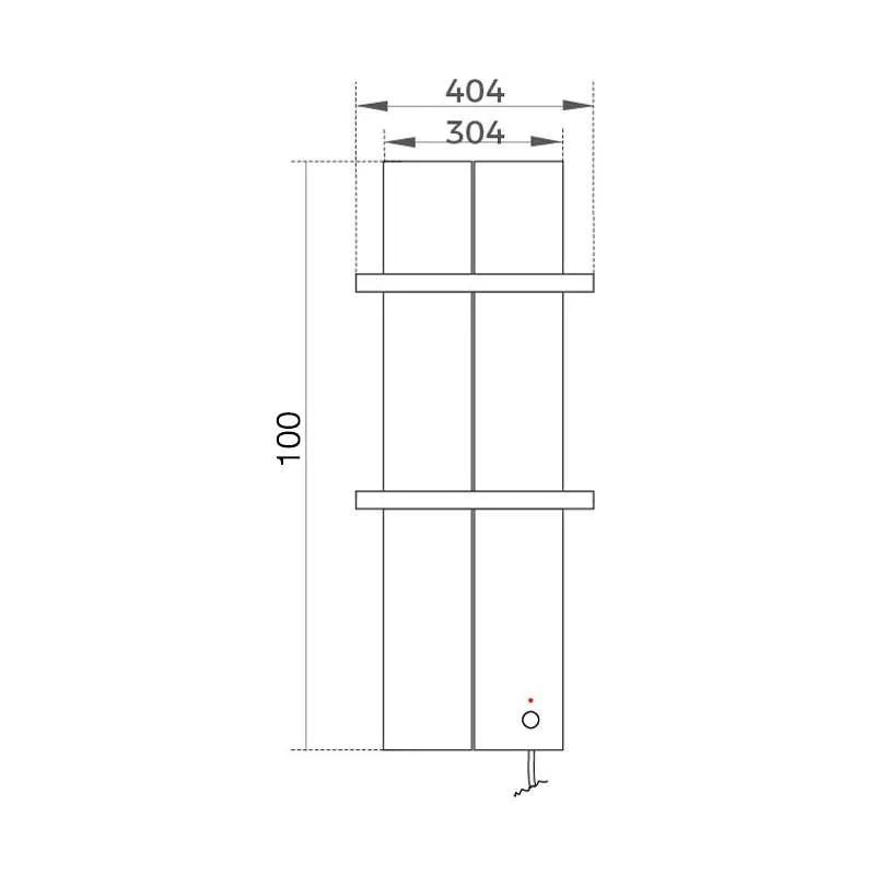 Radijator Finesa crni 40.4x100cm 