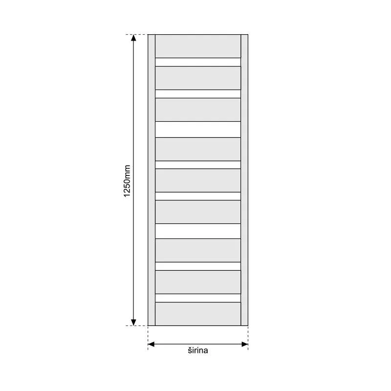 Radijator sušač Elegant beli 63x125cm 