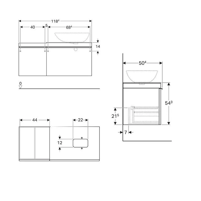 Citterio kupatilski set 120cm 