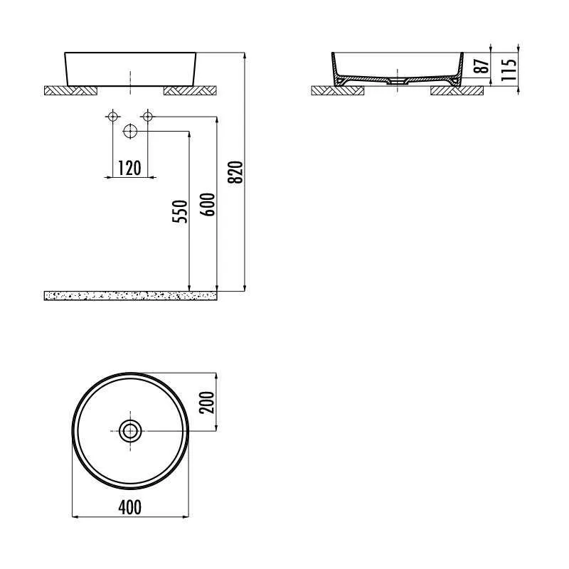 Loop lavabo White R40cm 