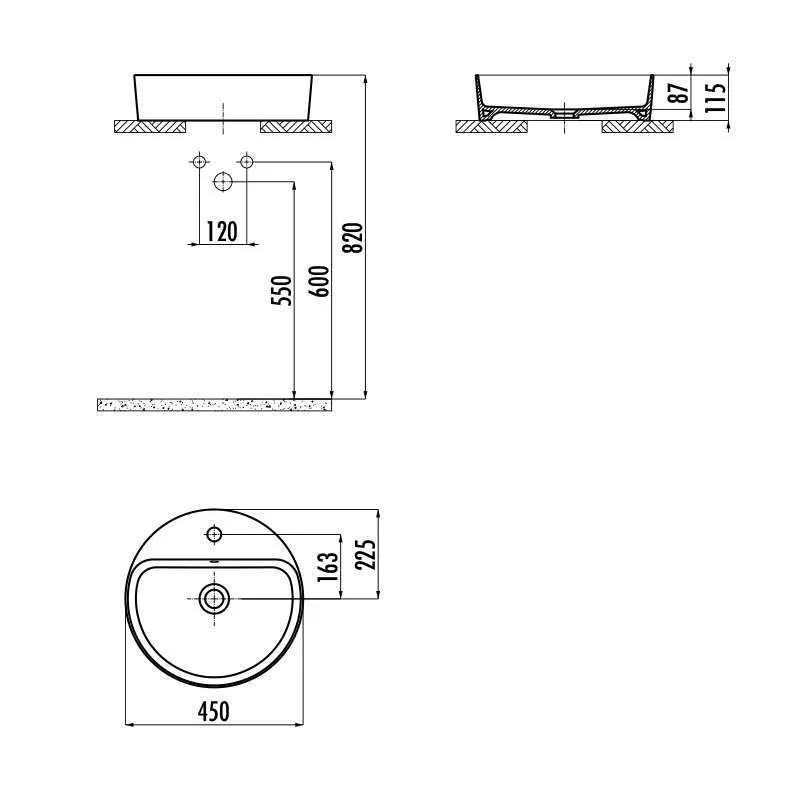 Loop lavabo White R45cm 