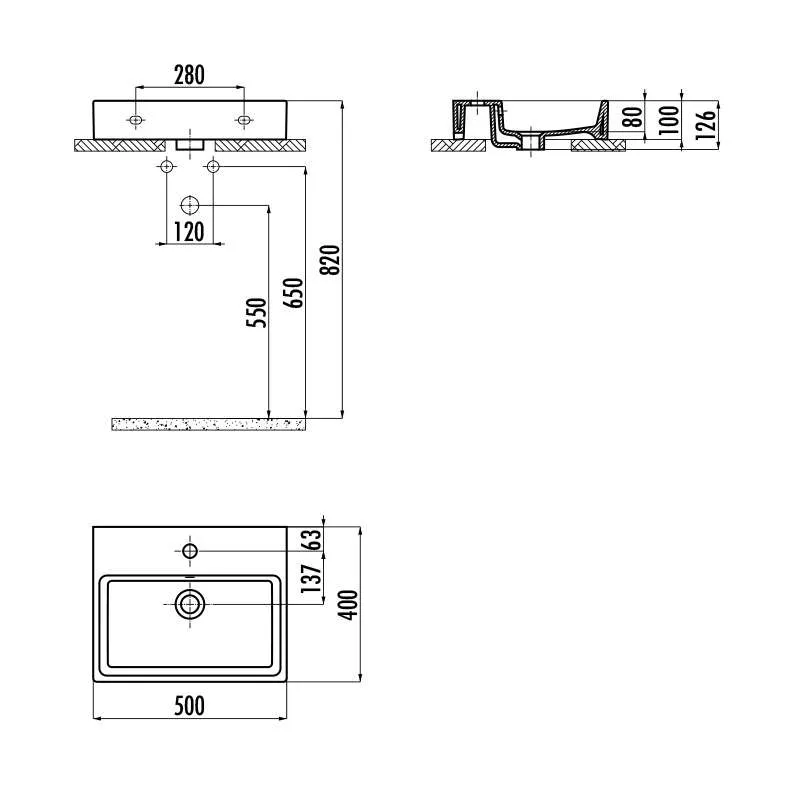 Next lavabo 40cm 