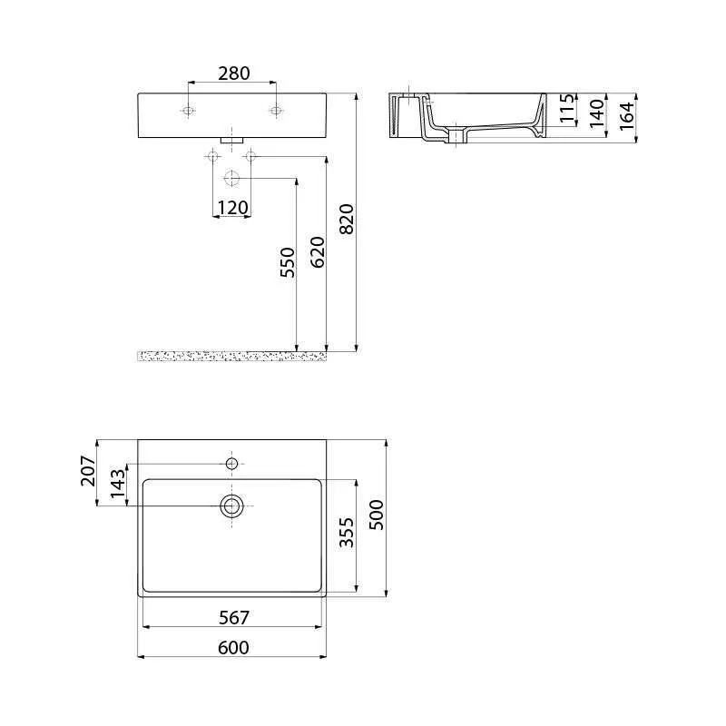 Next lavabo 60cm 