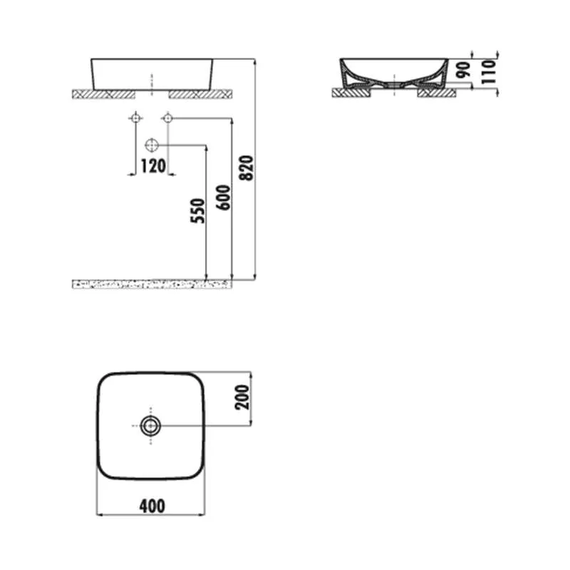 Ultra lavabo 40cm 