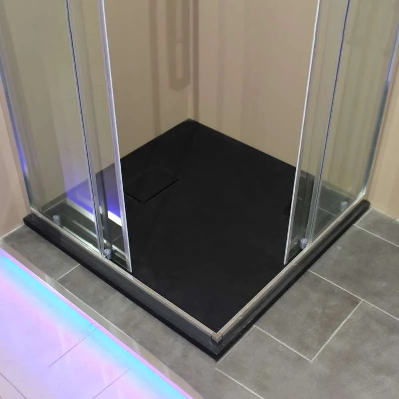 PVC crna tuš kadica 90x90 