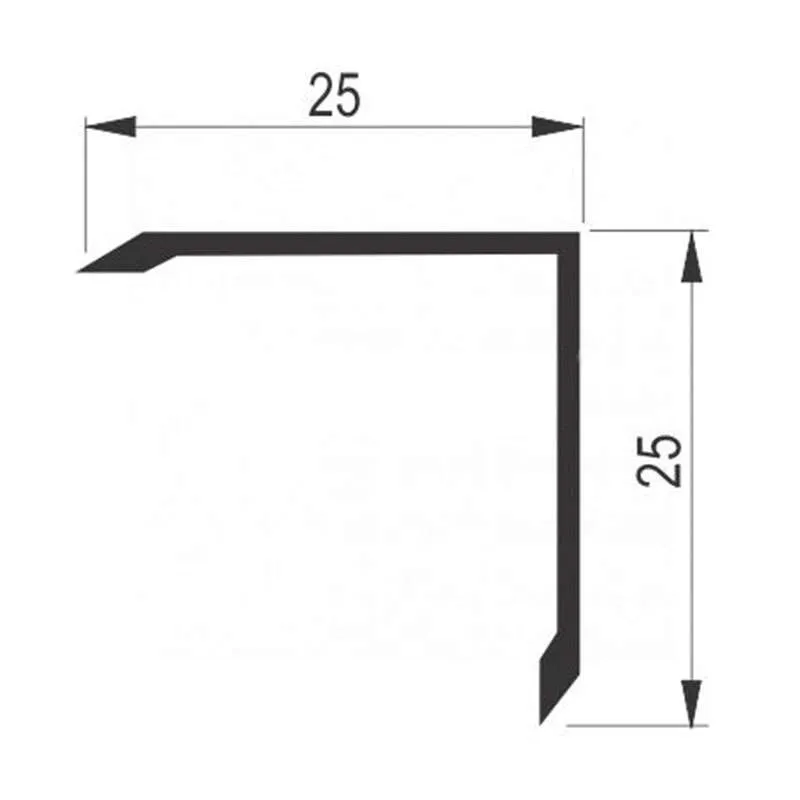 Alu lajsna za zid 30x30 Sjaj srebro 