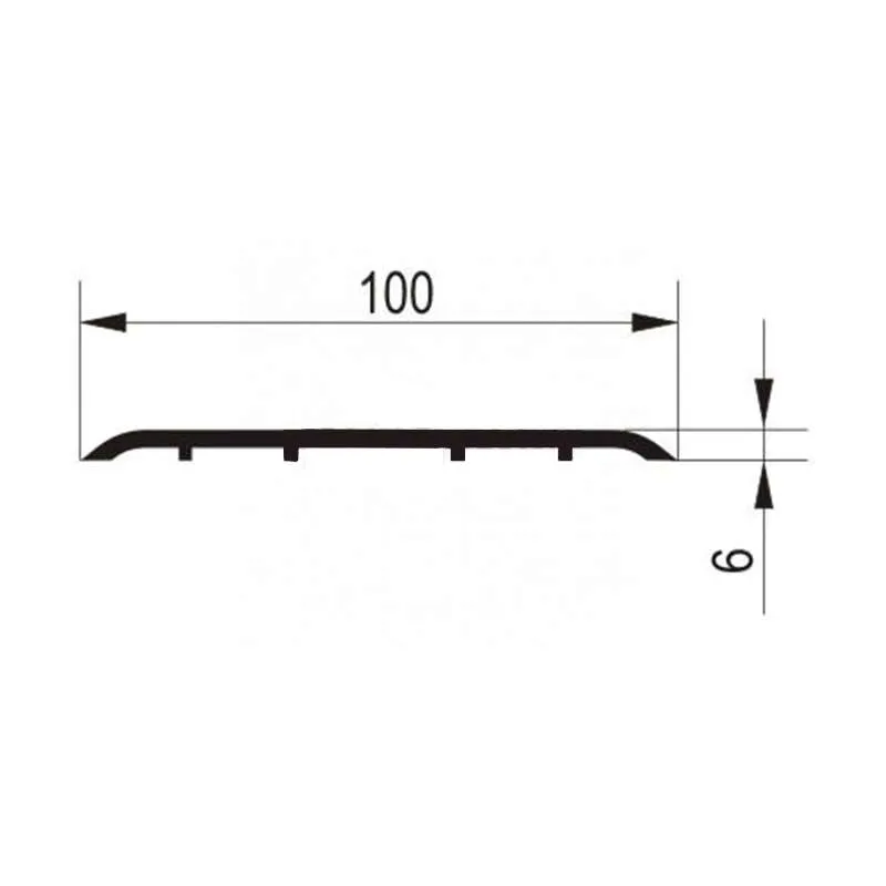 Alu prelazni prag 100mm Mat srebro 