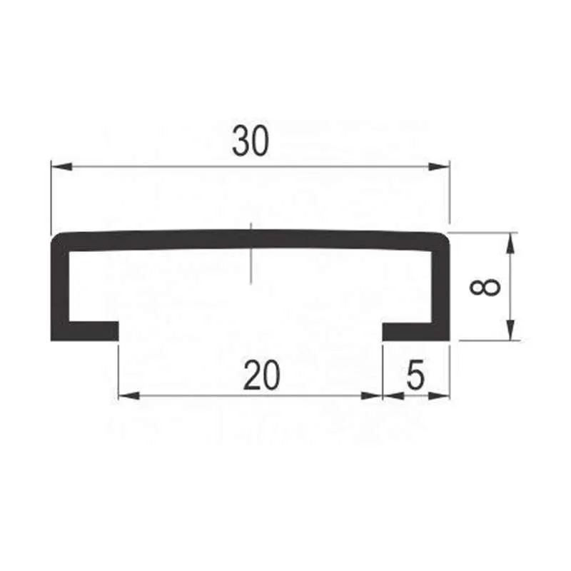 Alu bordura 30mm Mat srebro 